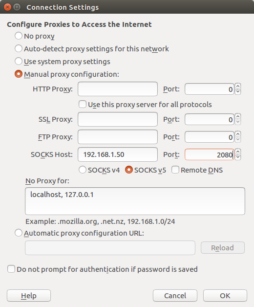 Port forwarding using SSH