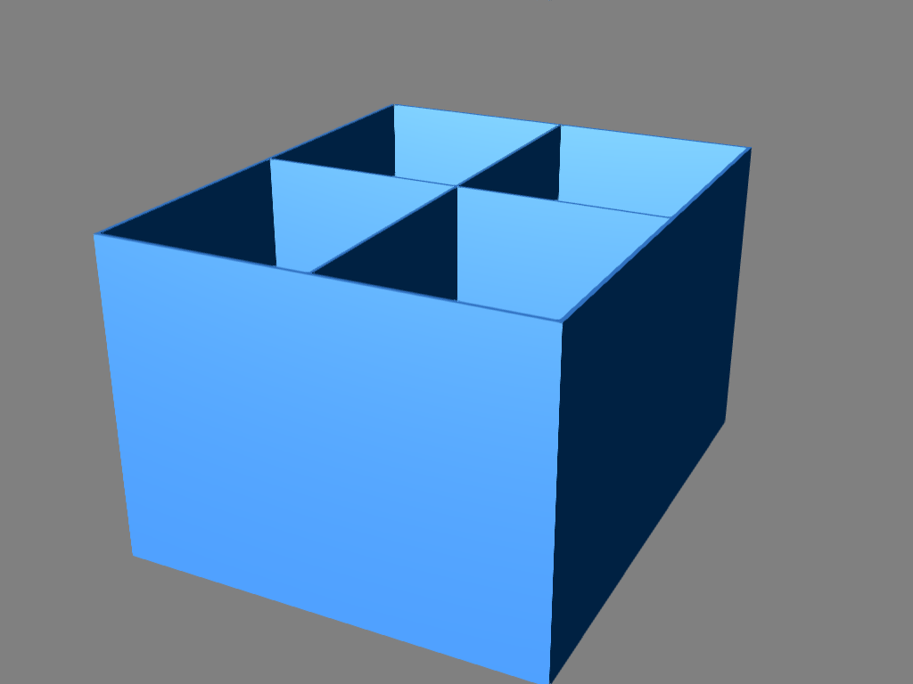 Arbitrarily Compartmented Box With Overlapped Lid