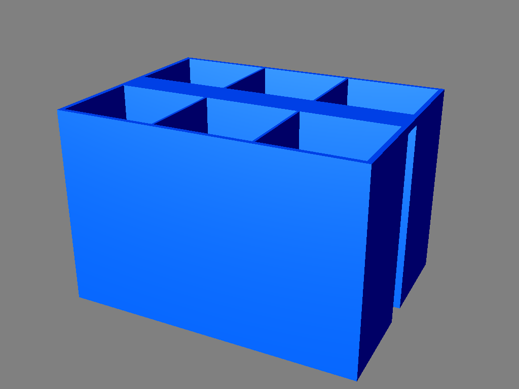 Twin Deep Partitionned Buckets for Ikea Ivar Shelving System