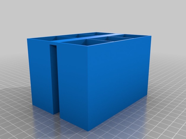 Twin Deep Partitionned Buckets for Ikea Ivar Shelving System