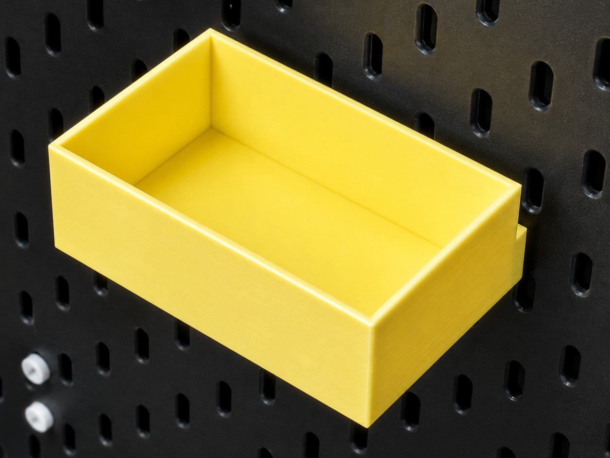 Parametric IKEA Skadis Pegboard Bucket (OpenSCAD, Customizable Storage Bin)